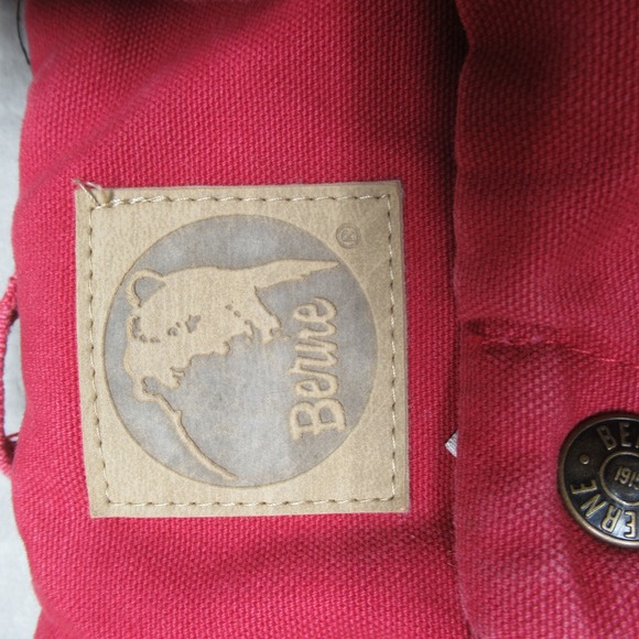 Berne Women Bibs Large 14-16 Raspberry Canvas Insulated Overalls 29" Length Work - Picture 5 of 16